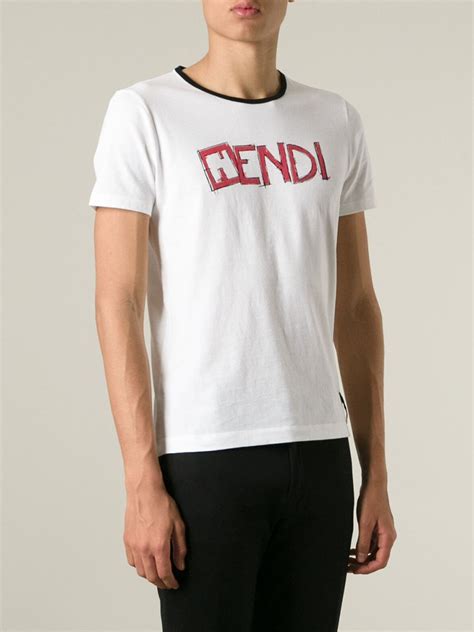 all white fendi shirt|fendi graphic tees.